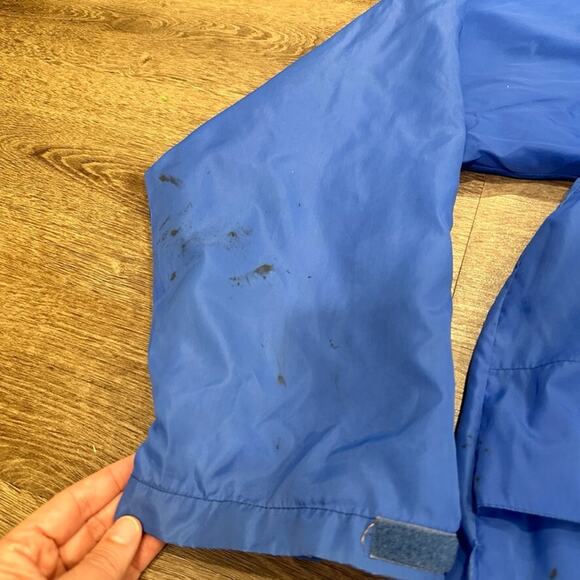 Vintage L.L. Bean Mens Rainjacket Size‎ Large Blue Nylon Lightweight Hooded - Picture 5 of 13